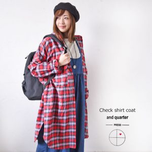 チェック柄ワンピース